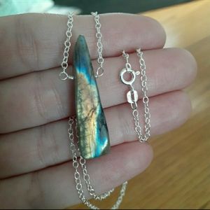 ◇LABRADORITE & 925SS NECKLACE◇